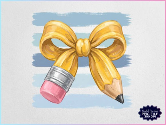 Download Preppy Rustic Back to School Pencil Bow - Pencil Collection