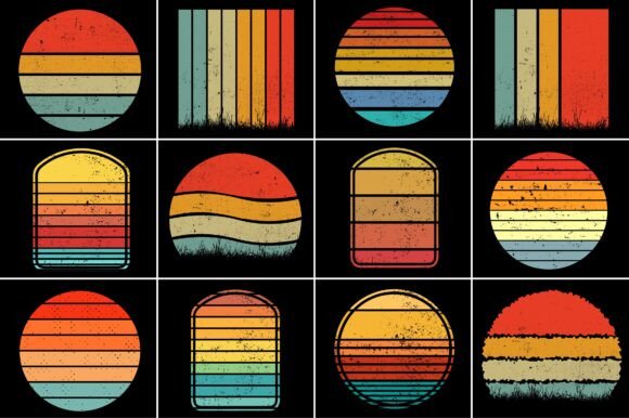 Download Vintage Retro Sunset T-Shirt Background - Shirt Collection