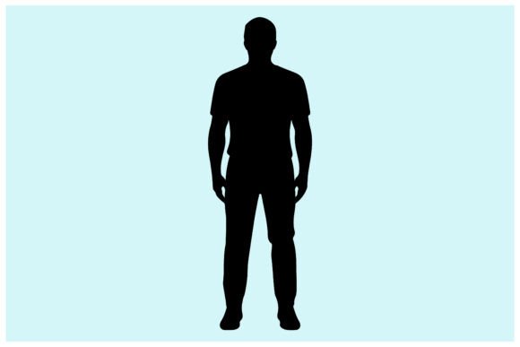 Download Casual Standing Man Black Silhouette - Casual Collection